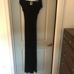 BCBG MaxAzria Black Short Sleeved Maxi Dress-Like New!